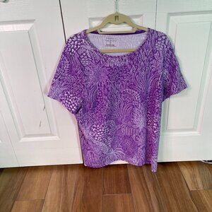Talbot's Lavendar Crewneck Short Sleeve Tee Size 2X NWT